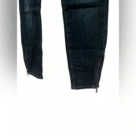 Paige Denim Womens Jane Zip Crop Skinny Jeans Dark Wash Size 26 - Picture 2 of 6